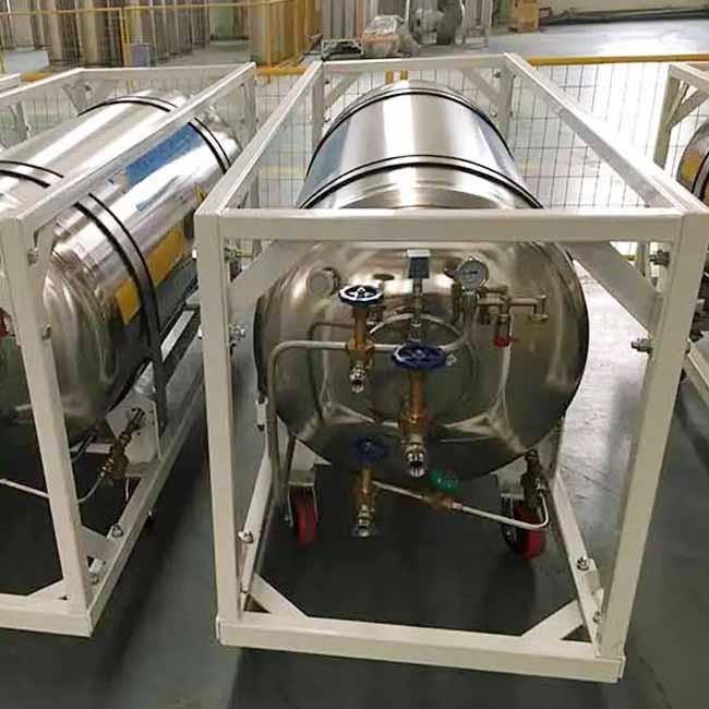 195 Liter Argon Dewar Tank Stainless Steel , 160 Liters Liquid Nitrogen Tank Pressure