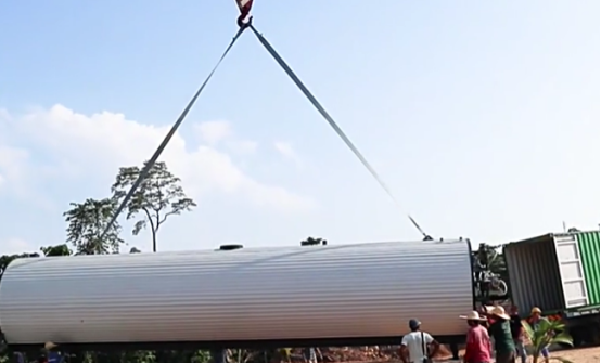 30m³ cryogenic liquid storage tank exterior view